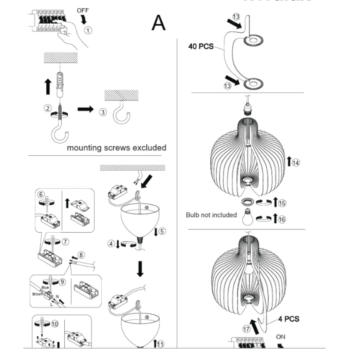 Nordlux Hazo 43 Visilica Crna